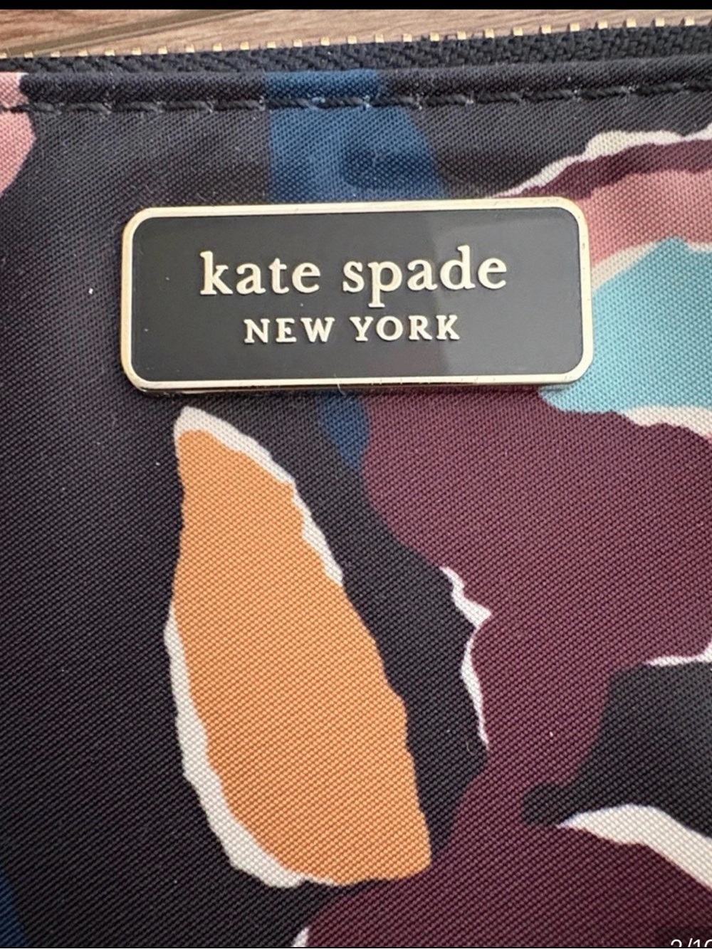 kate spade Black Floral Print Crossbody with Multicolor Accents - Picture 2 of 10